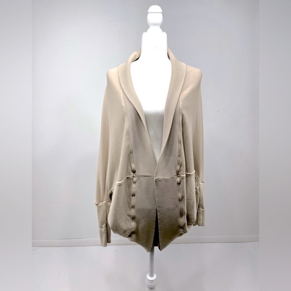Revolve Maaji loungewear oversized open front rounded hem cardigan tan size XS/S